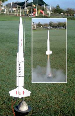 Centuri Nomad clone launch on a Estes A10-3t in an adapter. Full parachute, no damage.