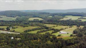 Rolling hills and farmlands north of Harrisburg, PA